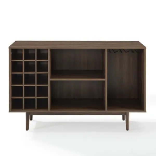 Cabinets & Sideboards-Kirkland's Home Josette Wood Open Wine Cabinet Brown