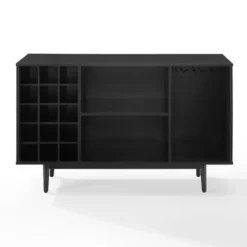 Cabinets & Sideboards-Kirkland's Home Josette Wood Open Wine Cabinet Black