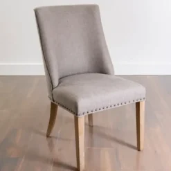 Dining Chairs-Kirkland's Home Julia Upholstered Dining Chair Gray
