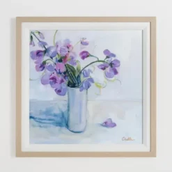 Framed Art-Kirkland's Home July Larkspur Framed Art Print Purple/Blue/Gray
