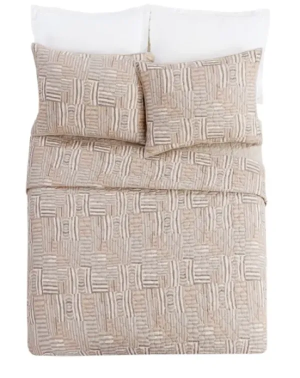 Quilts-Kirkland's Home Justina Blakeney Abrazo 3-Pc. King Quilt Set Tan