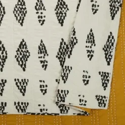 Quilts-Kirkland's Home Justina Blakeney Beaded 3-Pc. Full/Queen Quilt Set Ivory/Black/Yellow