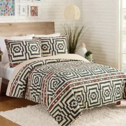Quilts-Kirkland's Home Justina Blakeney Black Hypnotic Queen Quilt Set Black/White