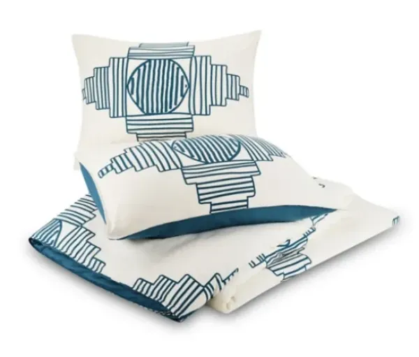 Duvets-Kirkland's Home Justina Blakeney Blue All Dance Queen Duvet Set Blue/White