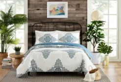 Duvets-Kirkland's Home Justina Blakeney Blue All Dance King Duvet Set Blue/White