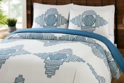 Duvets-Kirkland's Home Justina Blakeney Blue All Dance King Duvet Set Blue/White