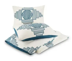 Duvets-Kirkland's Home Justina Blakeney Blue All Dance King Duvet Set Blue/White