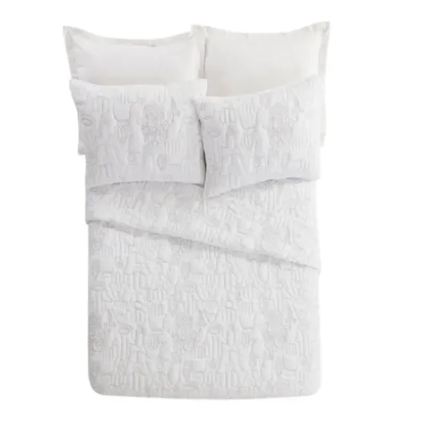 Quilts-Kirkland's Home Justina Blakeney Cloud Hamsa King Quilt Set White