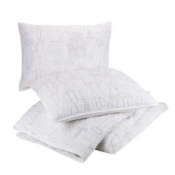 Quilts-Kirkland's Home Justina Blakeney Cloud Hamsa King Quilt Set White