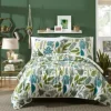 Duvets-Kirkland's Home Justina Blakeney Green Jardin King Duvet Set Green/Blue/White