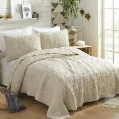 Quilts-Kirkland's Home Justina Blakeney Natural Hamsa King Quilt Set Tan