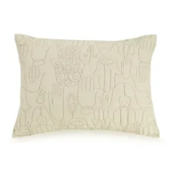 Quilts-Kirkland's Home Justina Blakeney Natural Hamsa King Quilt Set Tan