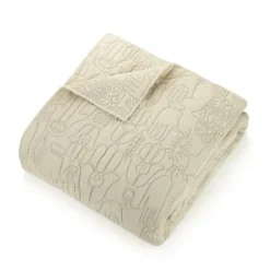 Quilts-Kirkland's Home Justina Blakeney Natural Hamsa King Quilt Set Tan
