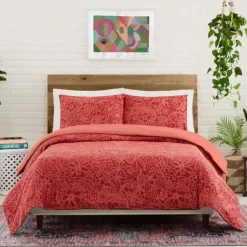 Duvets-Kirkland's Home Justina Blakeney Nature 3-Pc. King Duvet Set Red