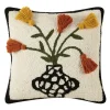 Pillows-Kirkland's Home Justina Blakeney Primavera Plant Wool Pillow White/Black
