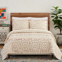 Quilts-Kirkland's Home Justina Blakeney Yellow Hypnotic Queen Quilt Set Yellow/White