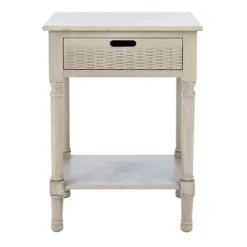 Accent & End Tables-Kirkland's Home Karson Carved Turned Legs Accent Table Gray