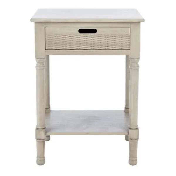 Accent & End Tables-Kirkland's Home Karson Carved Turned Legs Accent Table Gray