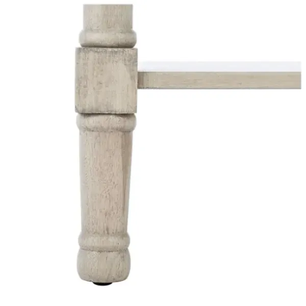 Accent & End Tables-Kirkland's Home Karson Carved Turned Legs Accent Table Gray