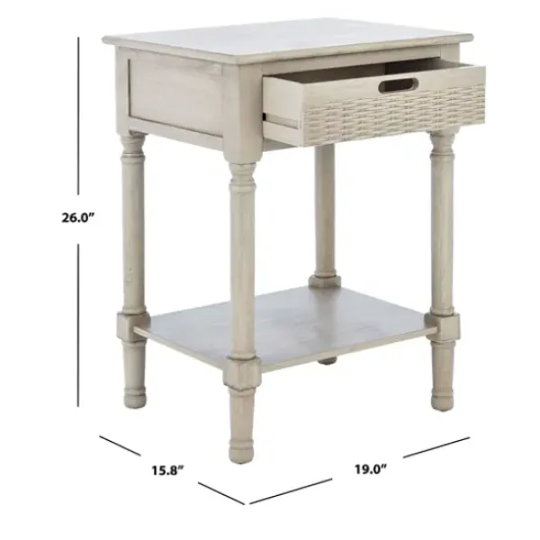 Accent & End Tables-Kirkland's Home Karson Carved Turned Legs Accent Table Gray