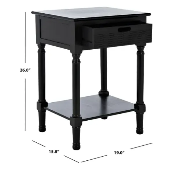 Accent & End Tables-Kirkland's Home Karson Carved Turned Legs Accent Table Black