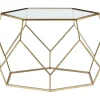 Coffee Tables-Kirkland's Home Kate Round Metal Coffee Table Gold