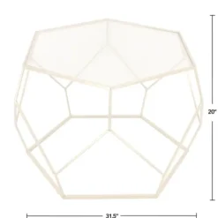 Coffee Tables-Kirkland's Home Kate Round Metal Coffee Table Gold
