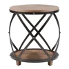 Accent & End Tables-Kirkland's Home Kaylor Bent Metal And Wood Accent Table Brown
