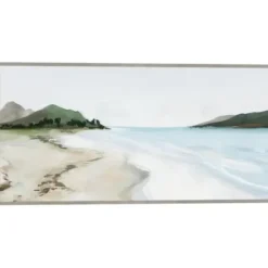 Framed Art-Kirkland's Home Kiss From A Wave Framed Wall Art Gray/White/Green