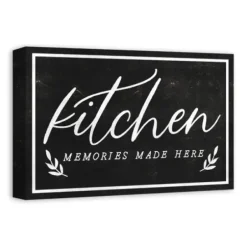 Wall Quotes & Signs-Kirkland's Home Kitchen Memories Canvas Wall Plaque Black/White
