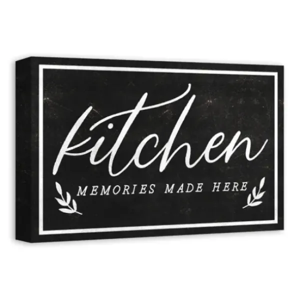 Wall Quotes & Signs-Kirkland's Home Kitchen Memories Canvas Wall Plaque Black/White