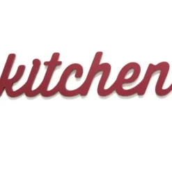 Wall Quotes & Signs-Kirkland's Home Kitchen Wood Wall Plaque Red
