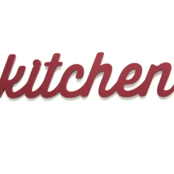 Wall Quotes & Signs-Kirkland's Home Kitchen Wood Wall Plaque Red