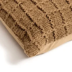 Pillows-Kirkland's Home Knit Cotton Pillow Brown