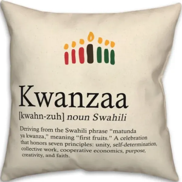 Wall Plaques-Kirkland's Home Kwanzaa Definition Decorative Throw Pillow