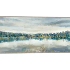Canvas Art-Kirkland's Home Lakeside Luxe Framed Canvas Art Print Green/Blue
