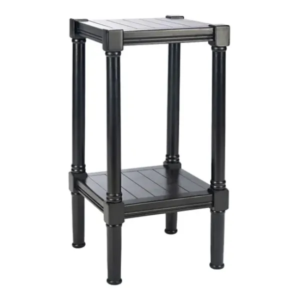 Accent & End Tables-Kirkland's Home Landry Carved Legs Accent Table Black
