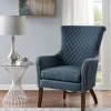 Accent Chairs-Kirkland's Home Lanea Quilted Accent Chair With Silver Studs Blue