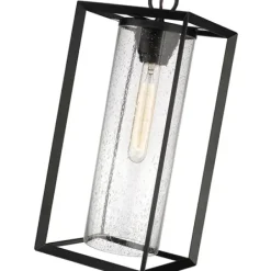 Outdoor Lighting-Kirkland's Home Lantern Outdoor Pendant Light Black