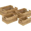 Baskets & Boxes-Kirkland's Home Large Beige Linen Book Box Tan