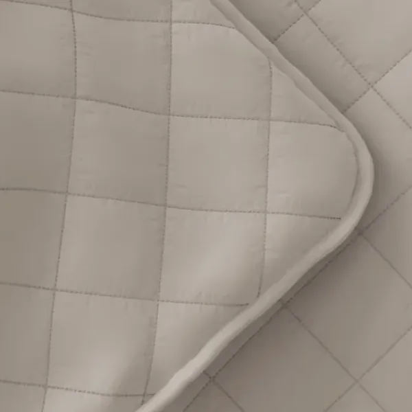Quilts-Kirkland's Home Latte Stitched Diamond 3-Pc. King Quilt Set Tan