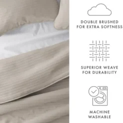 Quilts-Kirkland's Home Latte Stitched Stripes 2-Pc. Twin Quilt Set Gray