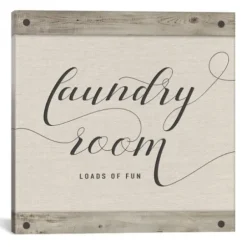Wall Quotes & Signs-Kirkland's Home Laundry Room Loads Of Fun Canvas Art Print Tan