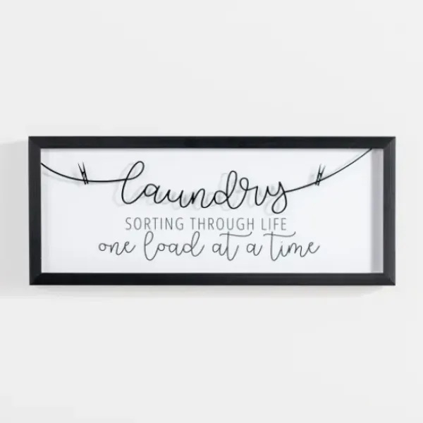 Wall Quotes & Signs-Kirkland's Home Laundry Sorting Through Life Wall Plaque White/Black