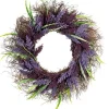 Wreaths-Kirkland's Home Lavender Leaf Spiral Wreath Purple/Green