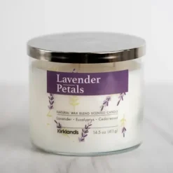 Candles-Kirkland's Home Lavender Petals Triple Wick Jar Candle Purple