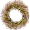 Wreaths-Kirkland's Home Lavender With Bristle Branch Stems Wreath Purple/Pink/Green