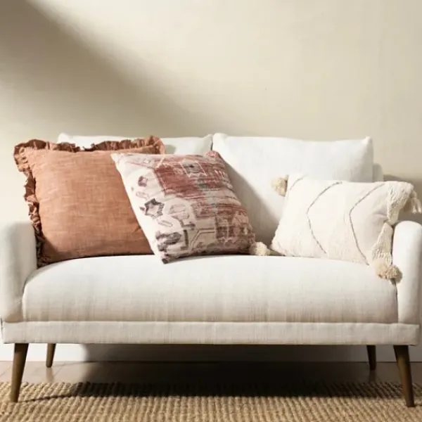 Sofas & Loveseats-Kirkland's Home Layla Vanilla Speckle Loveseat Ivory