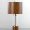 Table Lamps-Kirkland's Home Leather Watson Table Lamp Brown