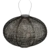 Outdoor Lighting-Kirkland's Home Led Oval Taupe Outdoor Hanging Lantern Gray